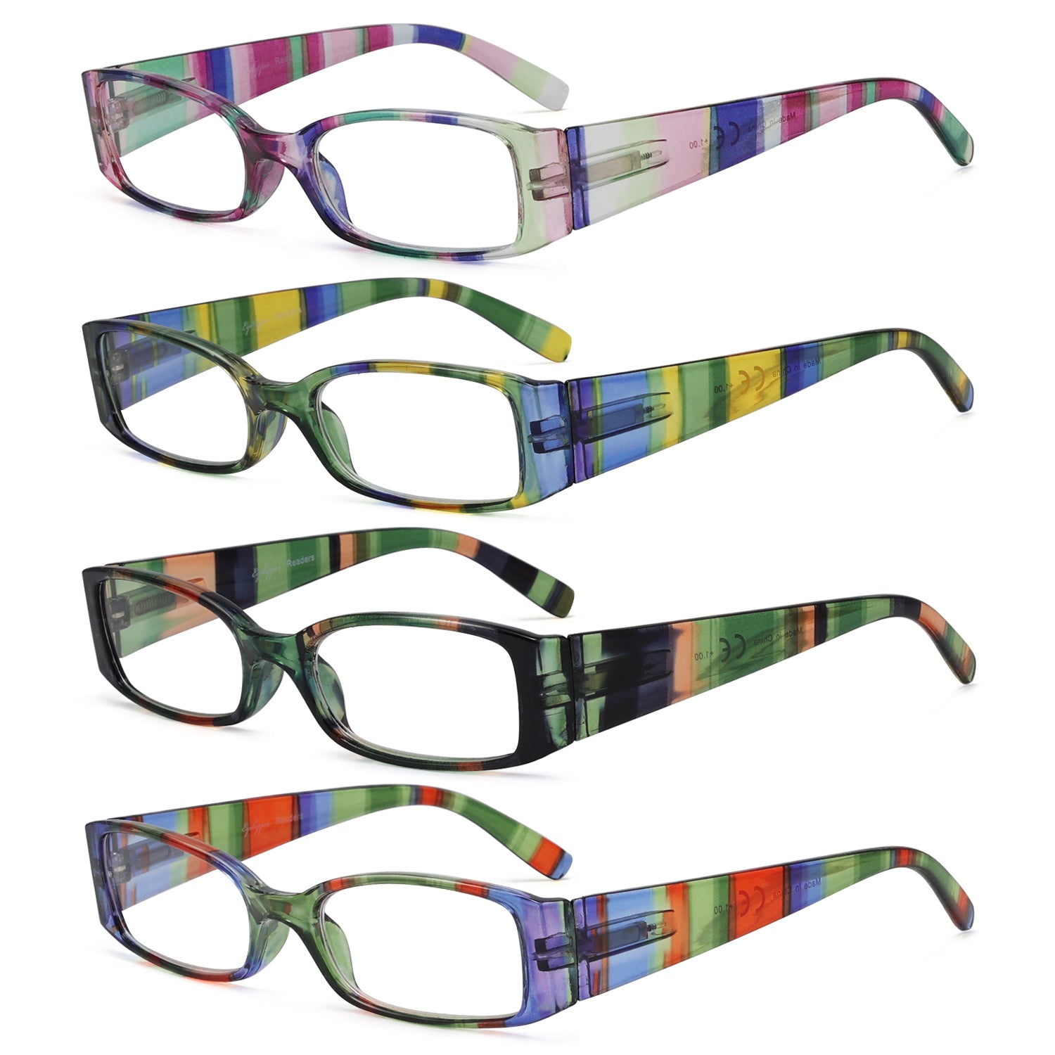 5 Pack Floral Pattern Design Reading Glasses for Women R2106 - 5 Pairs Mix +1.25