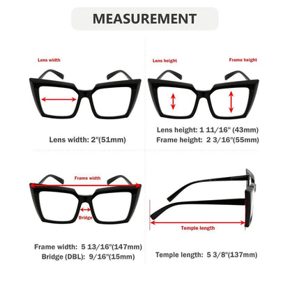 10 Pack Large Frame Reading Glasses Oversized Readers R2141eyekeeper.com