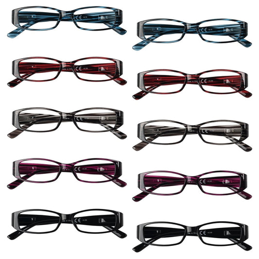 10 Pack Reading Eyeglasses Spring Hinges Readers R081eyekeeper.com