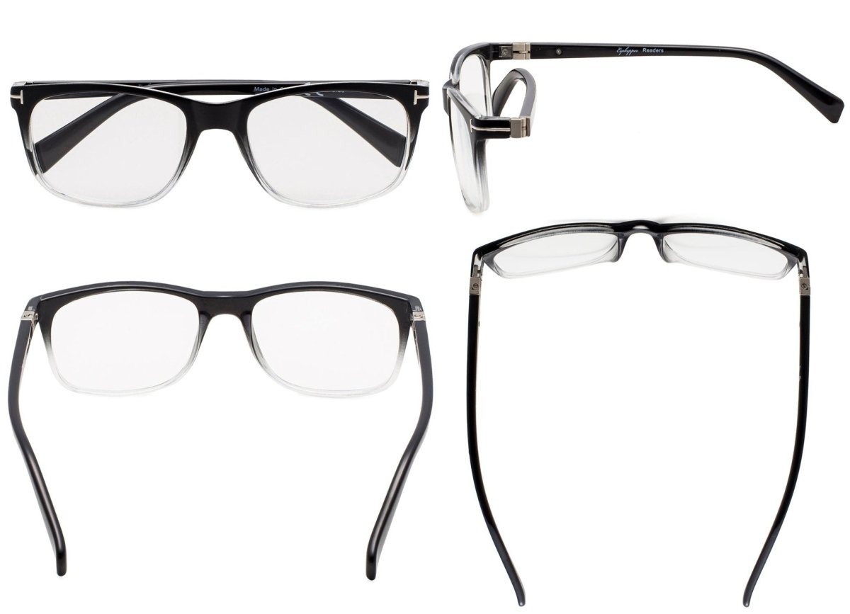 10 Pack Rectangle Designer Reading Glasses Classic Readers R150eyekeeper.com