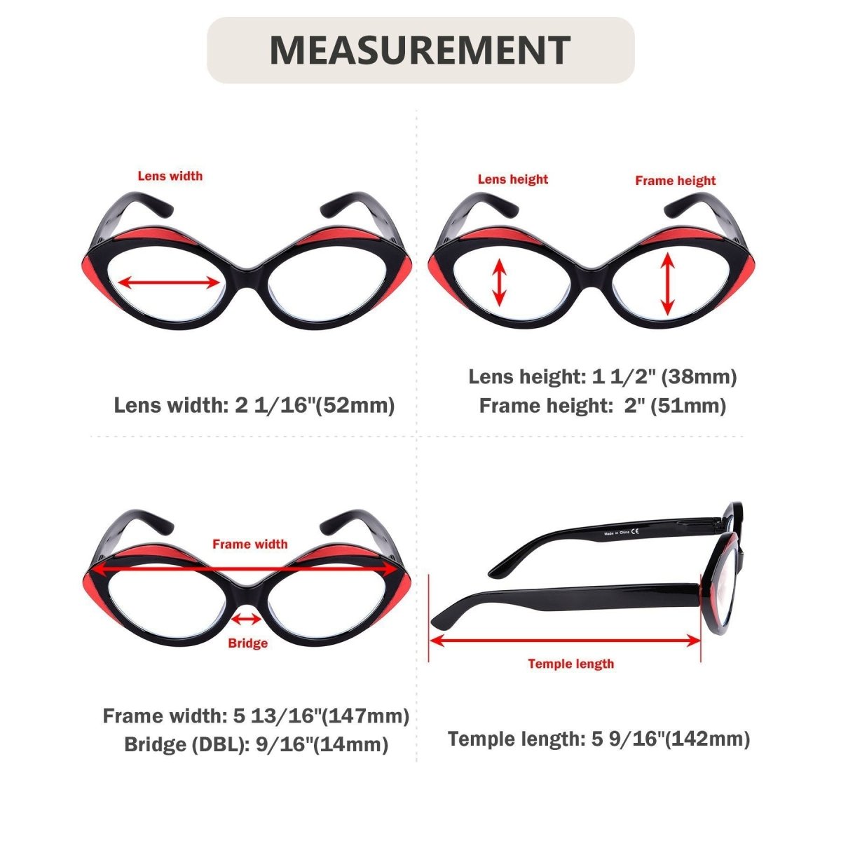 10 Pack Stylish Oval Fully Magnified Reading Glasses R2128eyekeeper.com