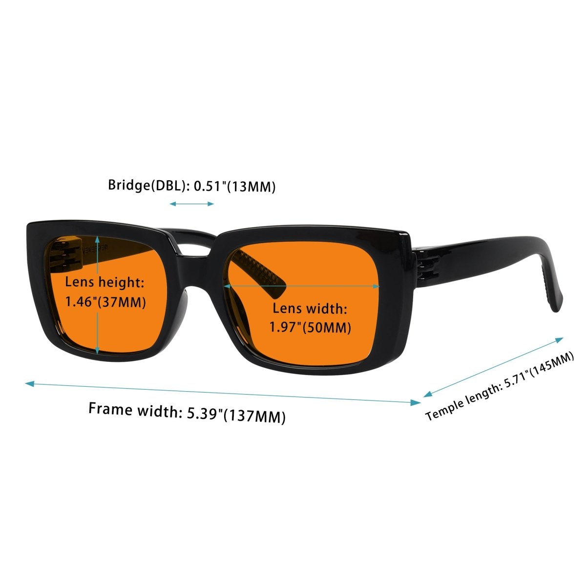 100% Blue Blocking Orange Glasses for Sleep Metalless Screwless NR9107 - B98eyekeeper.com