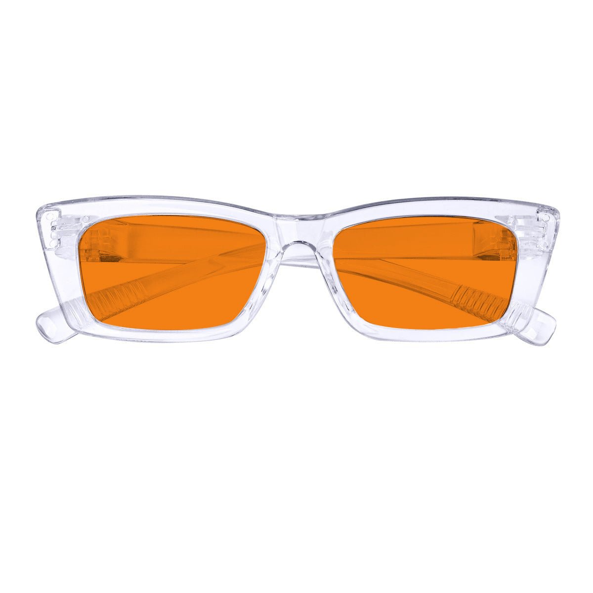 100% Blue Blocking Orange Lens Cat - eye Glasses Metalless R2501 - B98eyekeeper.com