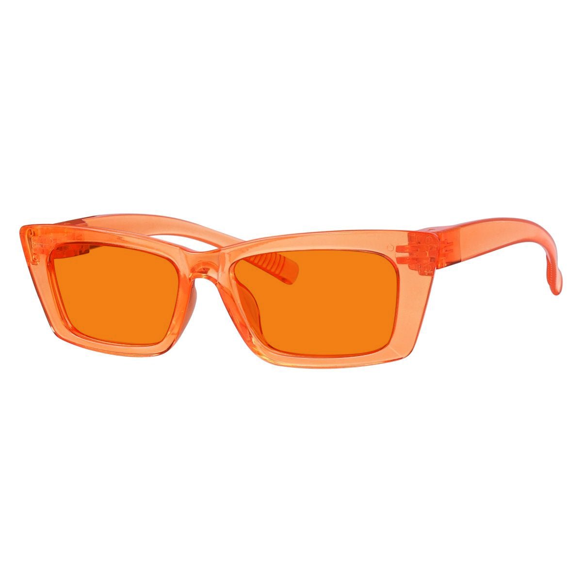 100% Blue Blocking Orange Lens Cat - eye Glasses Metalless R2501 - B98eyekeeper.com