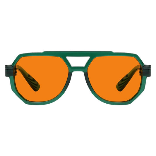 100% Blue Light Blocking Orange Metalless Pilot Glasses NR2309 - B98eyekeeper.com