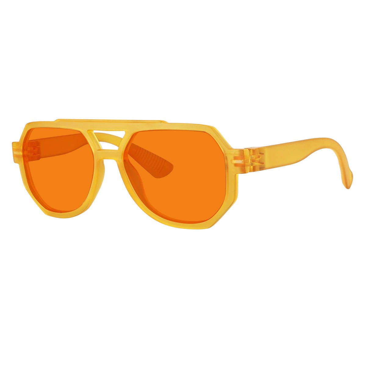 100% Blue Light Blocking Orange Metalless Pilot Glasses R2309 - B98eyekeeper.com