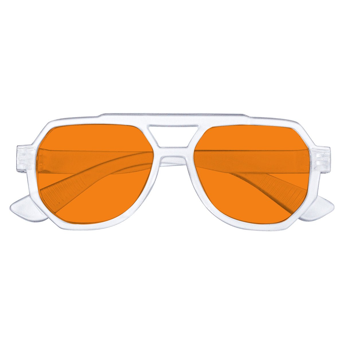 100% Blue Light Blocking Orange Metalless Pilot Glasses R2309 - B98eyekeeper.com