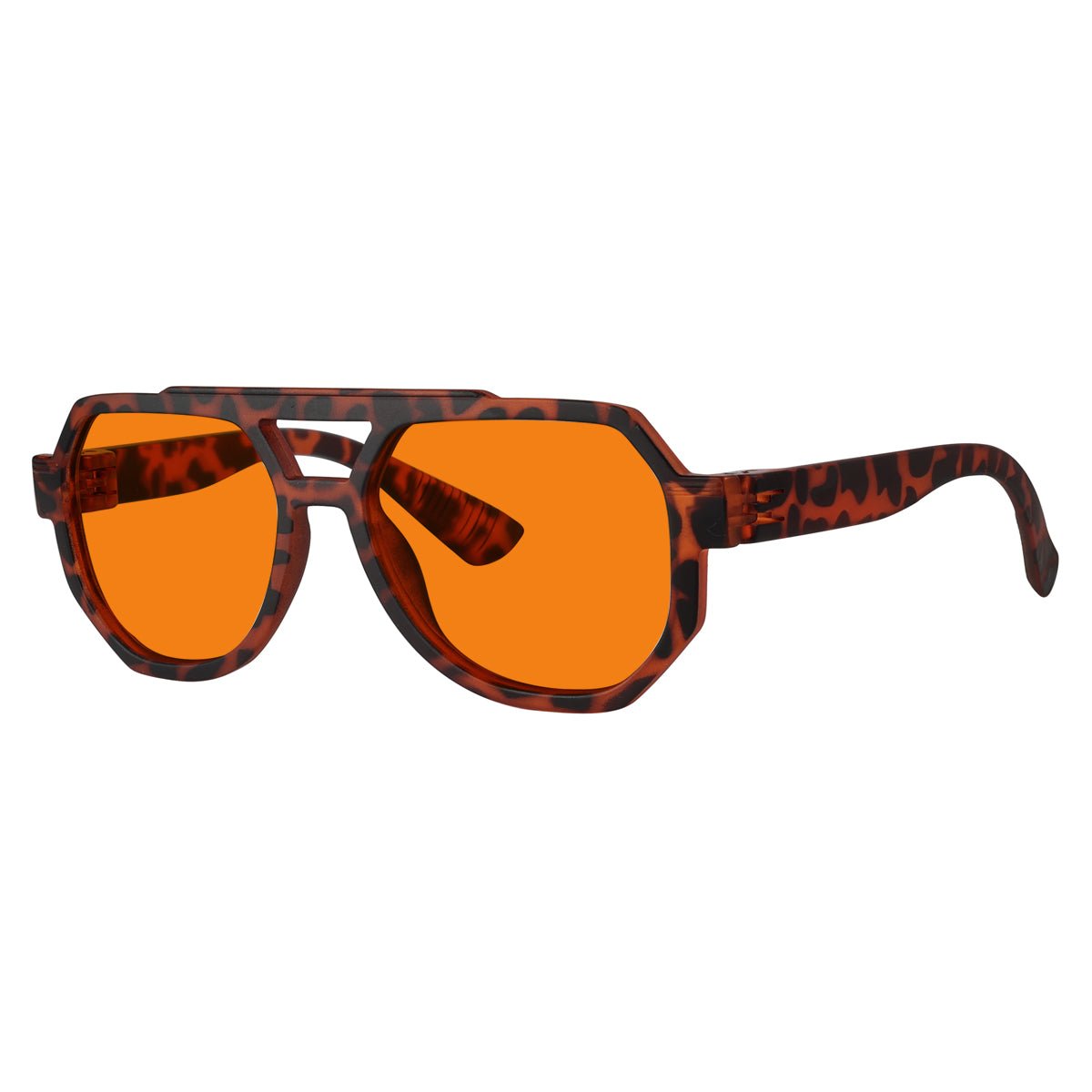 100% Blue Light Blocking Orange Metalless Pilot Glasses R2309 - B98eyekeeper.com