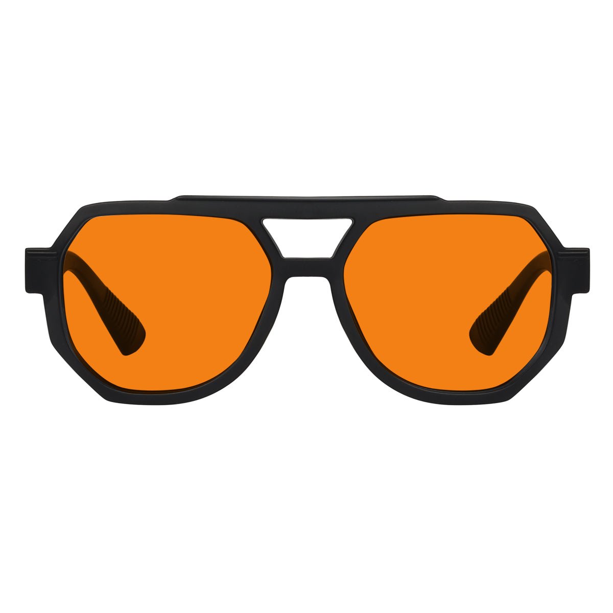 100% Blue Light Blocking Orange Metalless Pilot Glasses R2309 - B98eyekeeper.com