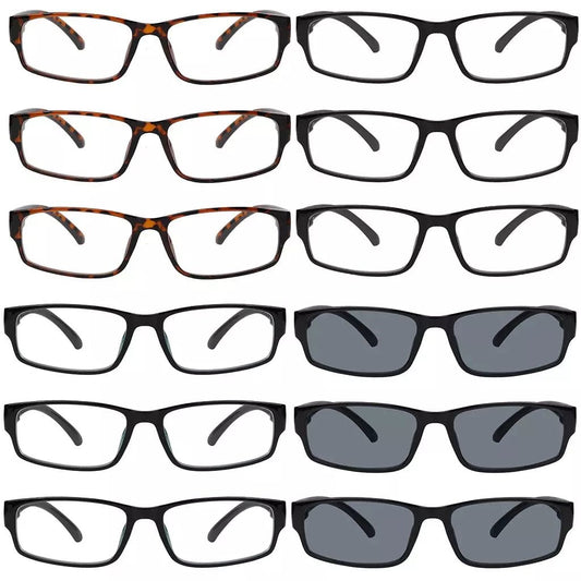 12 Pack Comfort Reading Glasses Include Sunglasses R9103eyekeeper.com