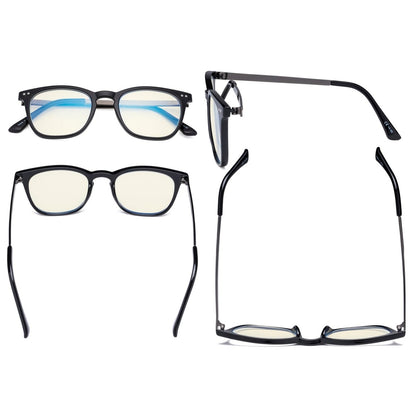 12 Pack Retro Square Blue Light Filter Reading Glasses UVRJ003eyekeeper.com