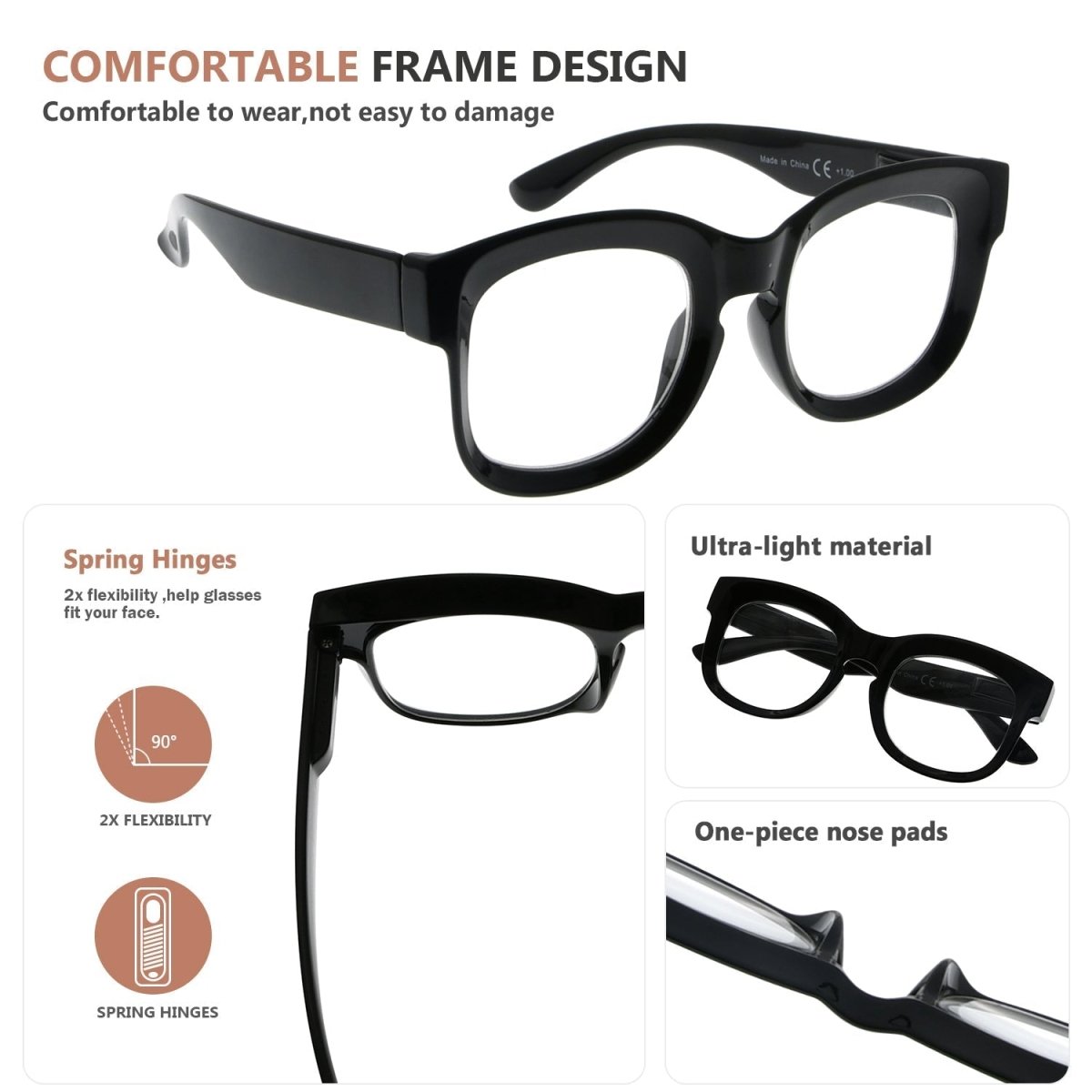 12 Pack Thicker Frame Reading Glasses Ladies Readers R2013eyekeeper.com