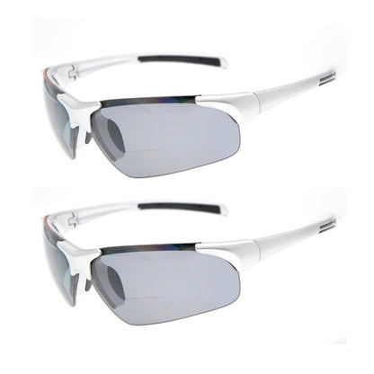 2 Pack TR90 Half - Rim Sport Bifocal Reading Sunglasses TH6186PGSGeyekeeper.com