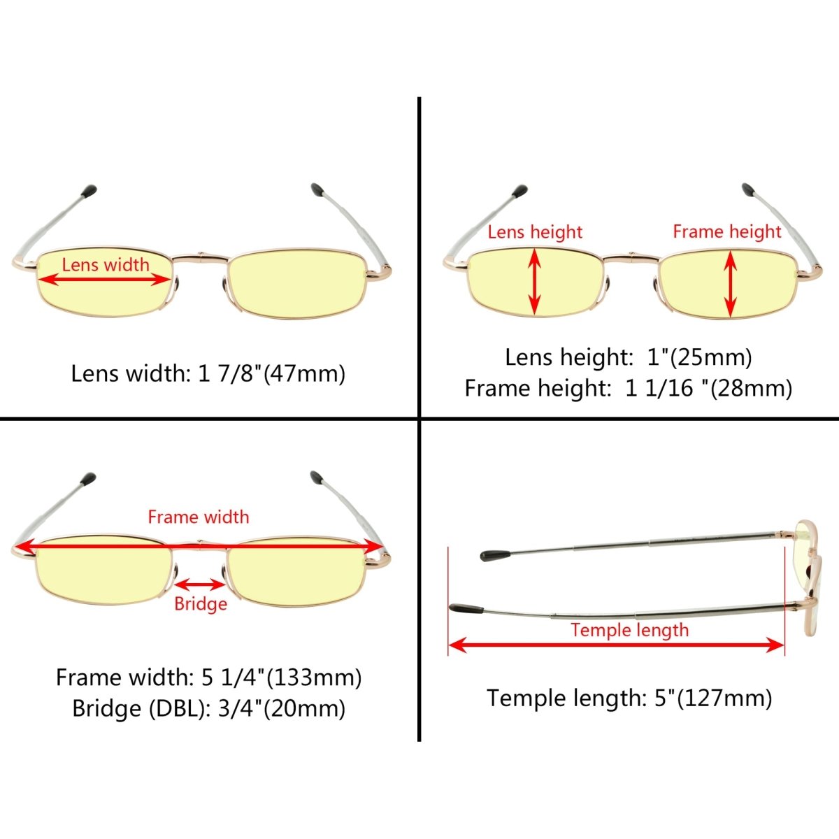 3 Pack Blue Light Filter Reading Glasses with Folding Arms CG15080eyekeeper.com