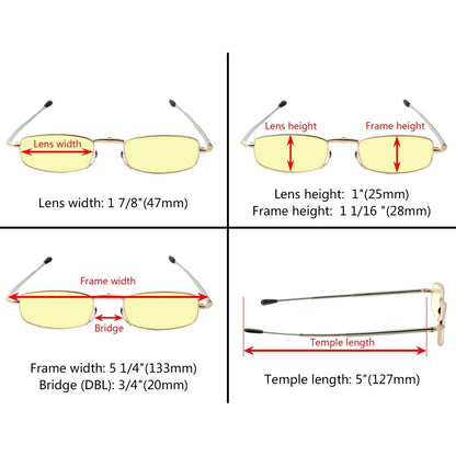 3 Pack Blue Light Filter Reading Glasses with Folding Arms CG15080eyekeeper.com