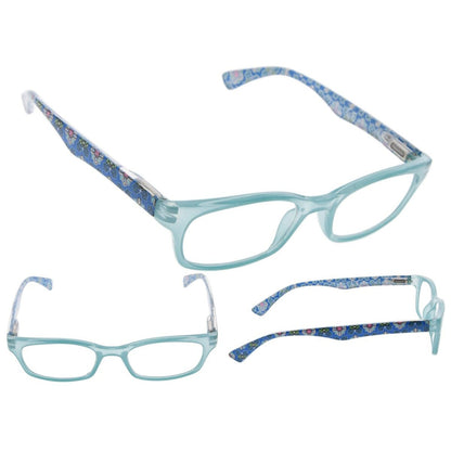 3 Pack Floral Print Temple Reading Glasses 3PKR029eyekeeper.com