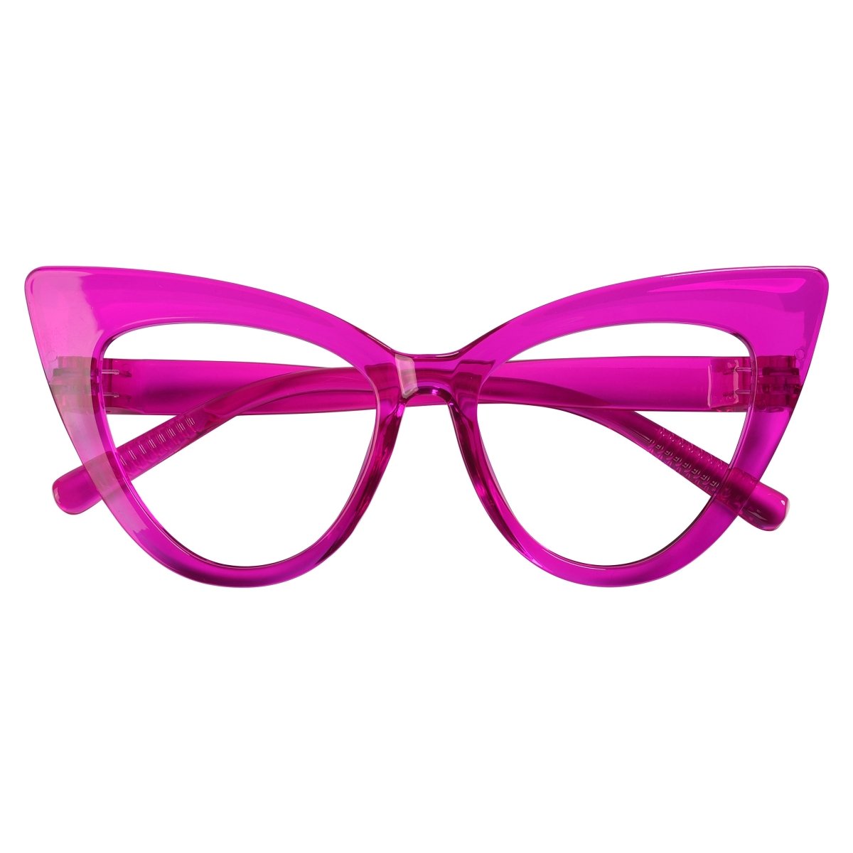 30% Blue Light Blocking Oversized Cat - eye Screwless Glasses R2318 - B15eyekeeper.com