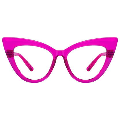 30% Blue Light Blocking Oversized Cat - eye Screwless Glasses R2318 - B15eyekeeper.com