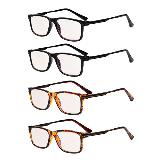 4 Pack Stylish Blue Light Filter Reading Glasses CGTR005eyekeeper.com