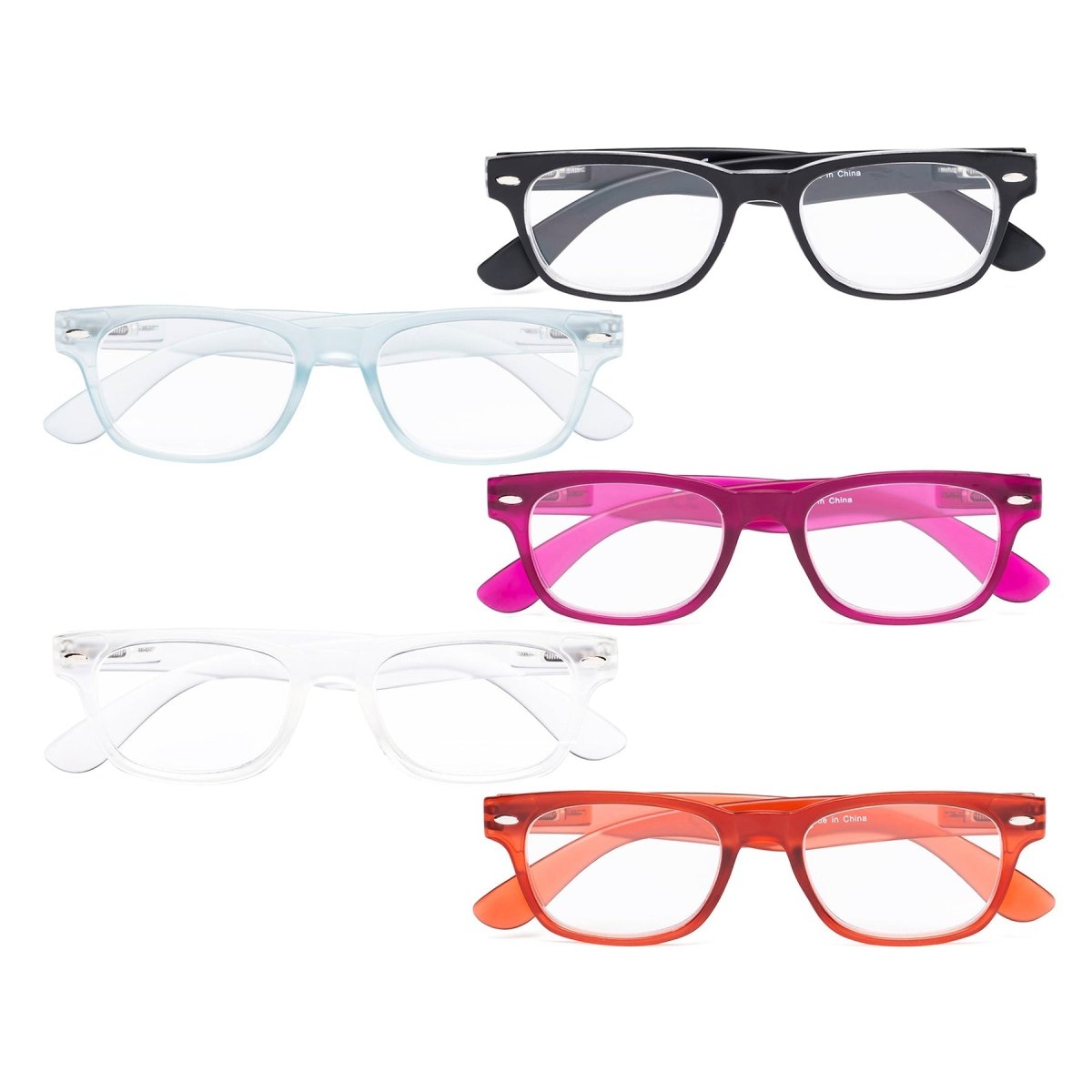 5 Pack Chic Reading Glasses Classic Readers RFH4eyekeeper.com