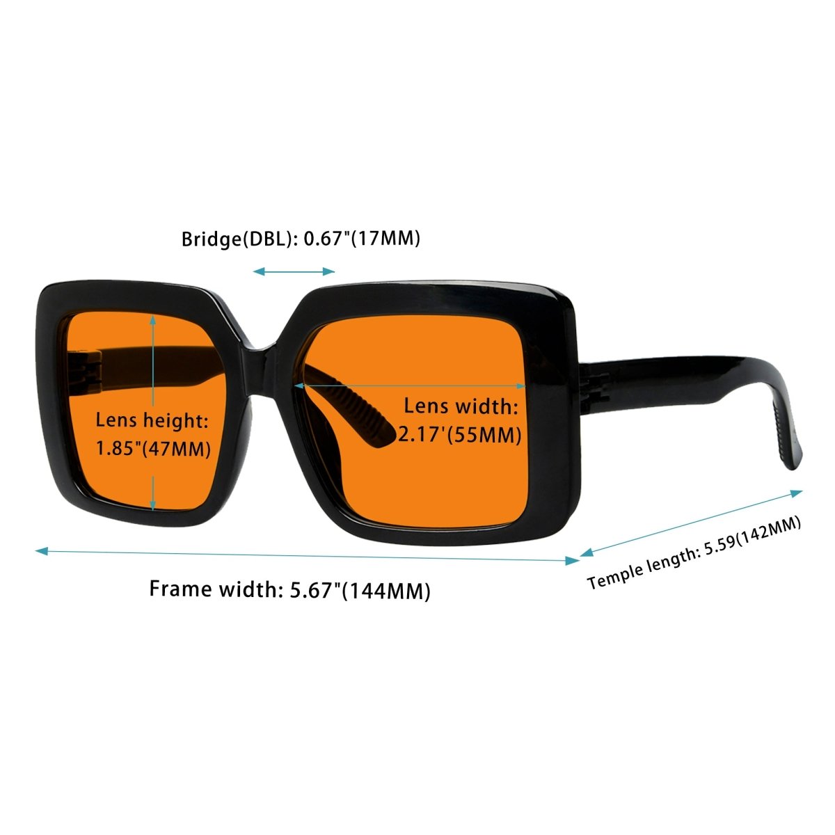 6 Pack 100% Blue Blocking Orange Glasses for Sleep Metalless Screwless R2311 - B98eyekeeper.com
