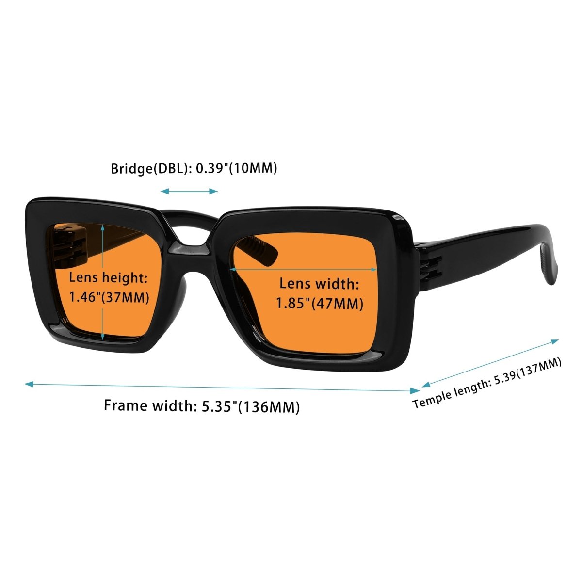 6 Pack 100% Blue Light Blocking Orange Glasses Metalless Screwless NR2101 - B98eyekeeper.com