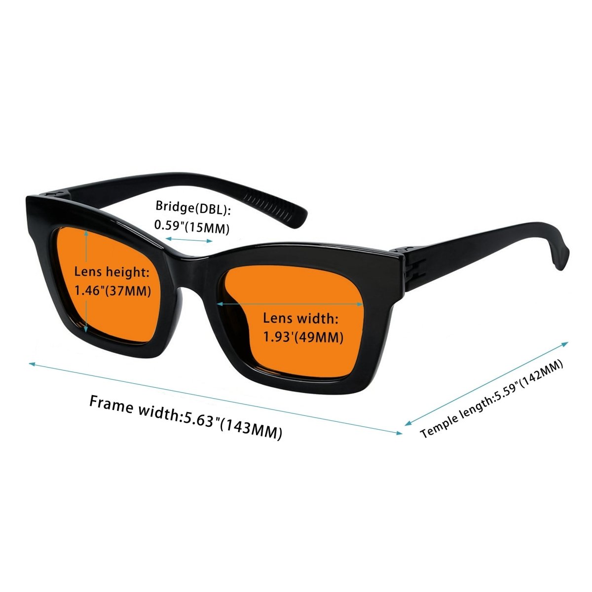 6 Pack 100% Blue Light Blocking Orange Glasses Metalless Screwless R2308 - B98eyekeeper.com