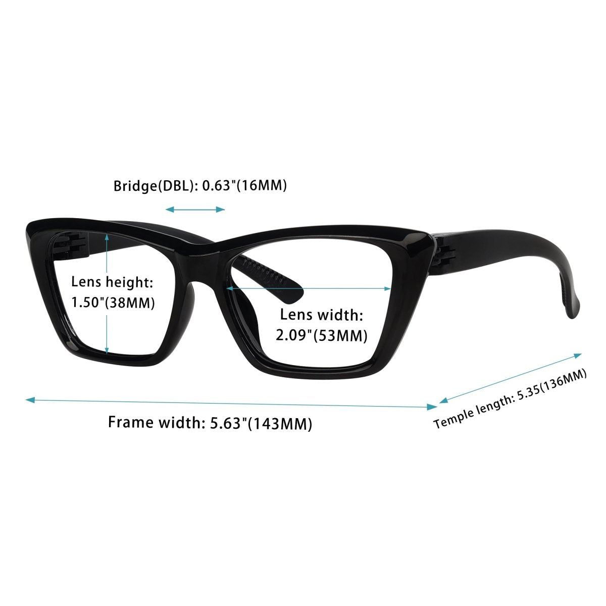 6 Pack 30% Blue Light Blocking Cat - eye Metalless Screwless Glasses R2514 - B15eyekeeper.com