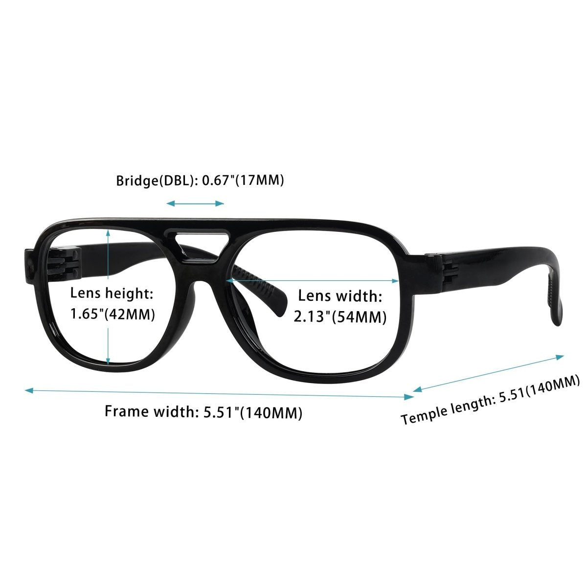 6 Pack 30% Blue Light Blocking Pilot Metalless Screwless Glasses R2515 - B15eyekeeper.com