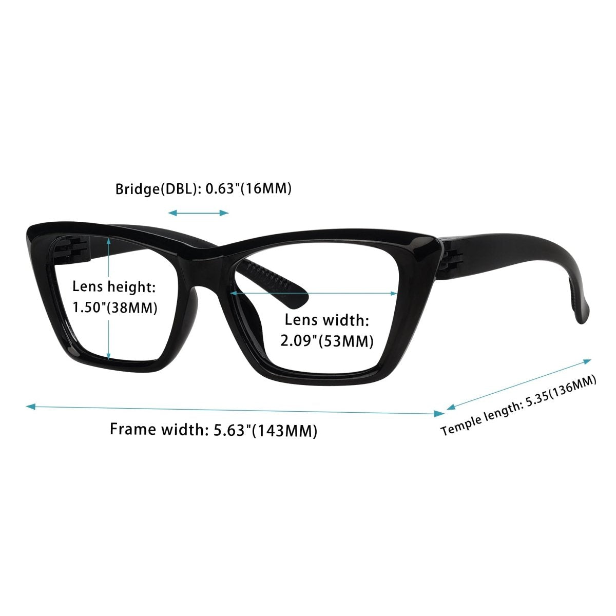 6 Pack Cat - eye Reading Glasses Screwless Metalless Readers R2514eyekeeper.com