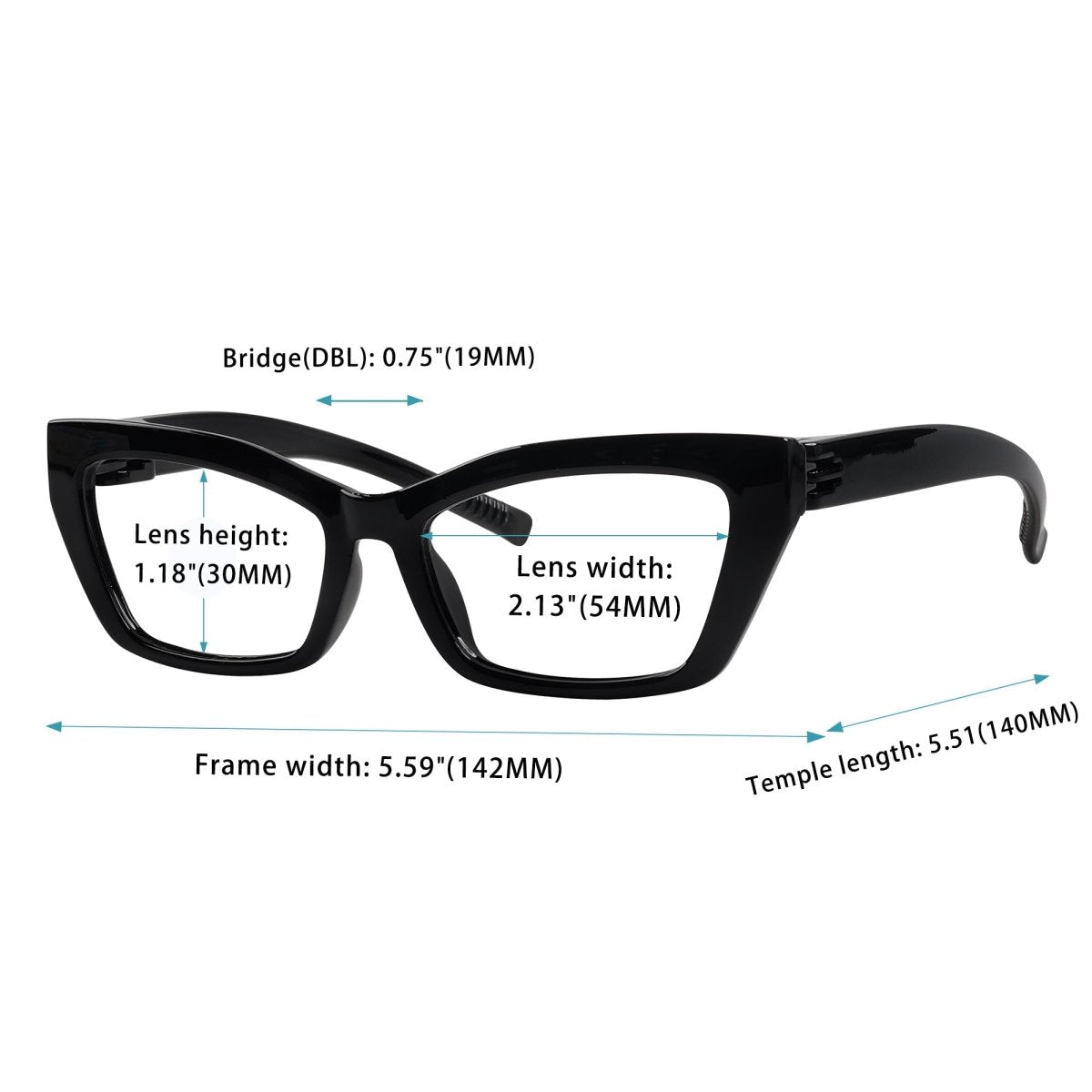 6 Pack Fashion Cat - eye Metalless Screwless Reading Glasses R2516eyekeeper.com