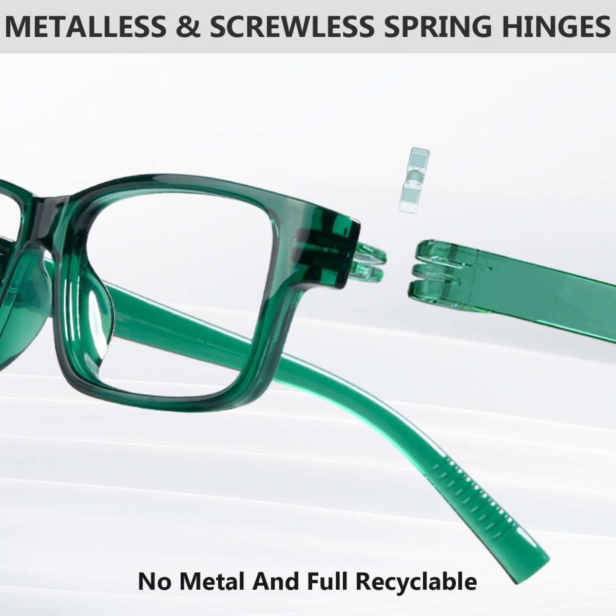 Reading Glasses Metalless Screwless Thick Spring Hinge 6 Pack NR032 eyekeeper