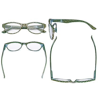 12 Paquet Lunettes de Lecture Œil-de-Chat Design à Pois Lecteurs R074P