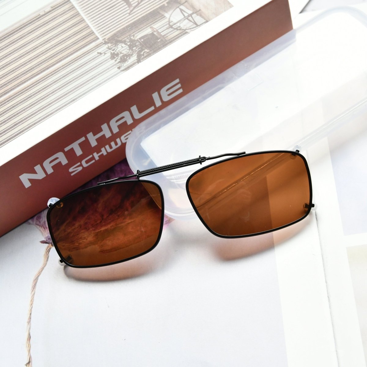 Metal Frame Polarized Lens Clip on Sunglasses C61(54MMx34MM)eyekeeper.com