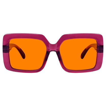 Oversized 100% Blue Blocking Glasses Orange Lens Metalless Screwless R2311 - B98eyekeeper.com