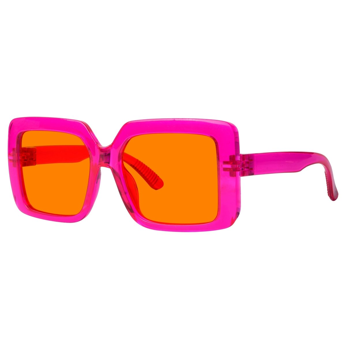 Oversized 100% Blue Blocking Glasses Orange Lens Metalless Screwless R2311 - B98eyekeeper.com