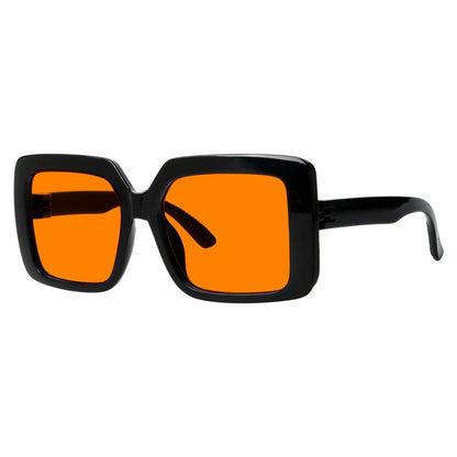 Oversized 100% Blue Blocking Glasses Orange Lens Metalless Screwless R2311 - B98eyekeeper.com