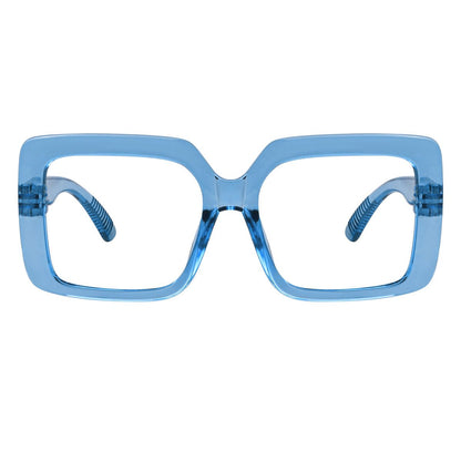 Oversized 30% Blue Light Blocking Glasses Metalless Screwless Eyewear R2311 - B15eyekeeper.com