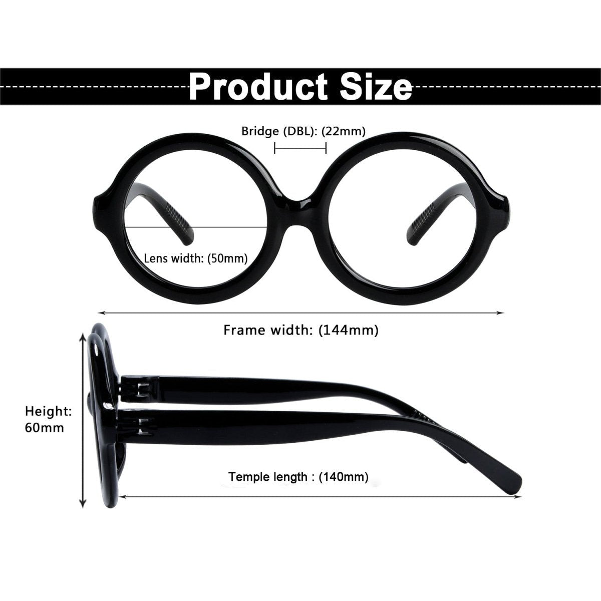 Oversized 6 Pack Metalless Round Reading Glasses R2313eyekeeper.com