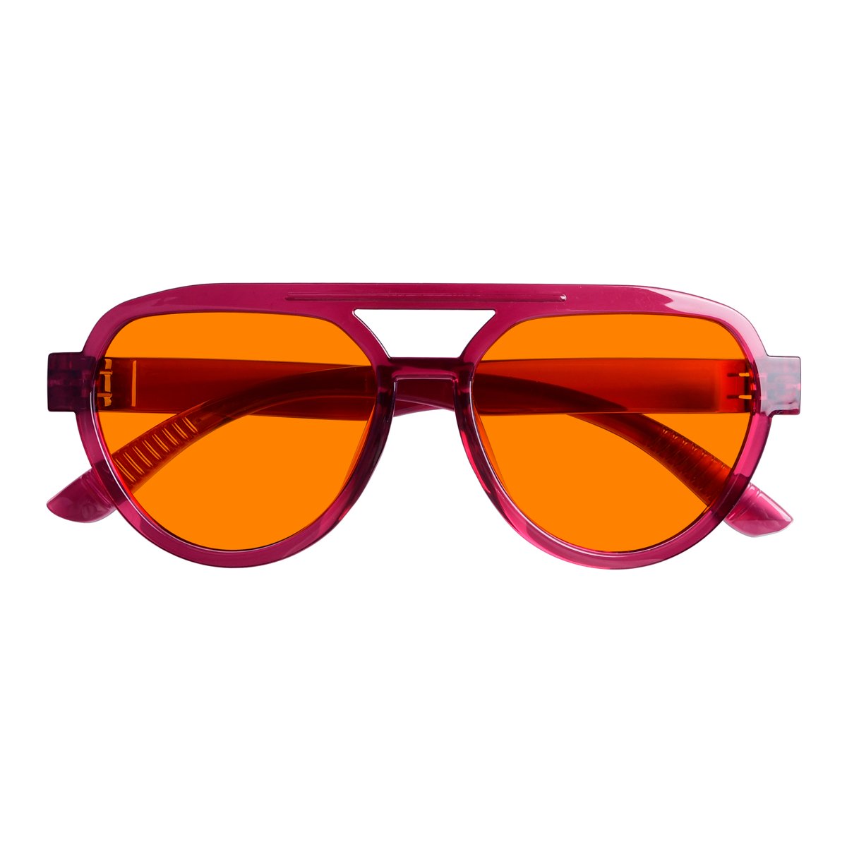 Pilot 100% Blue Blocking Glasses Orange Lens Metalless Screwless R2312 - B98eyekeeper.com