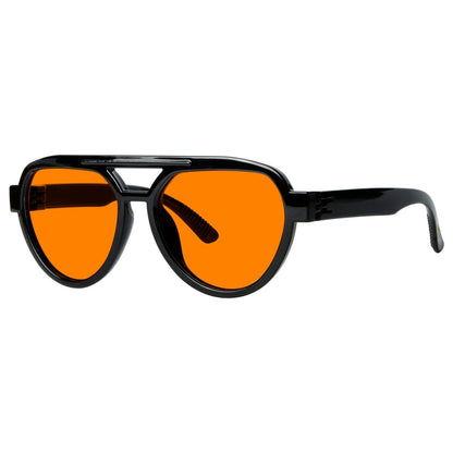 Pilot 100% Blue Blocking Glasses Orange Lens Metalless Screwless R2312 - B98eyekeeper.com