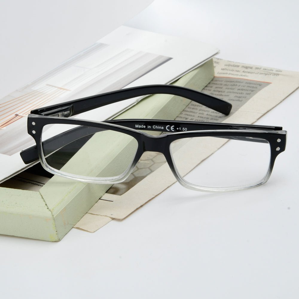 Vintage Reading Glasses Designer Rectangular Readers R032eyekeeper.com