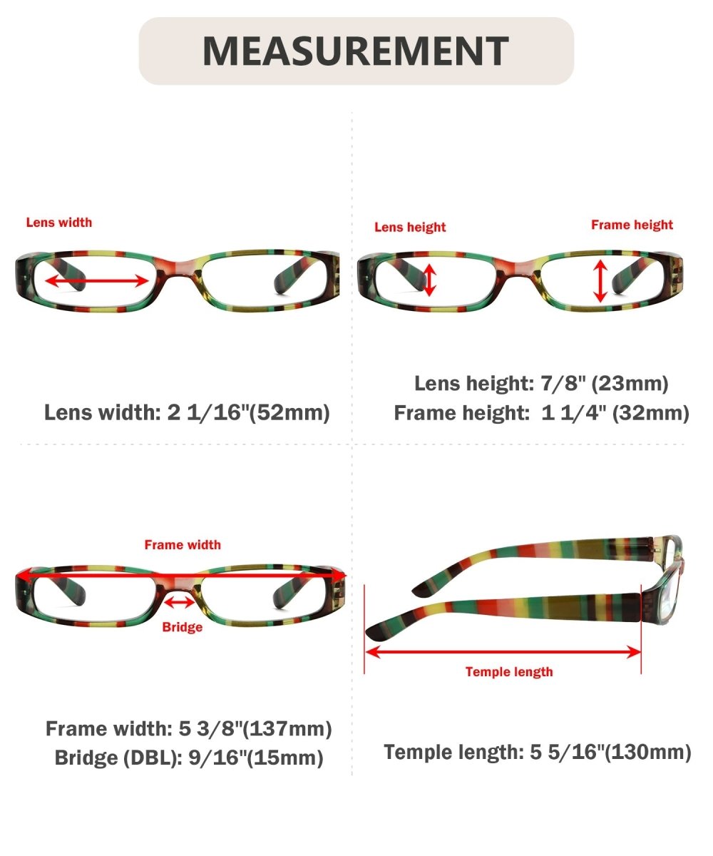 3 Pack Striped Pattern Reading Glasses Women – eyekeeper.com