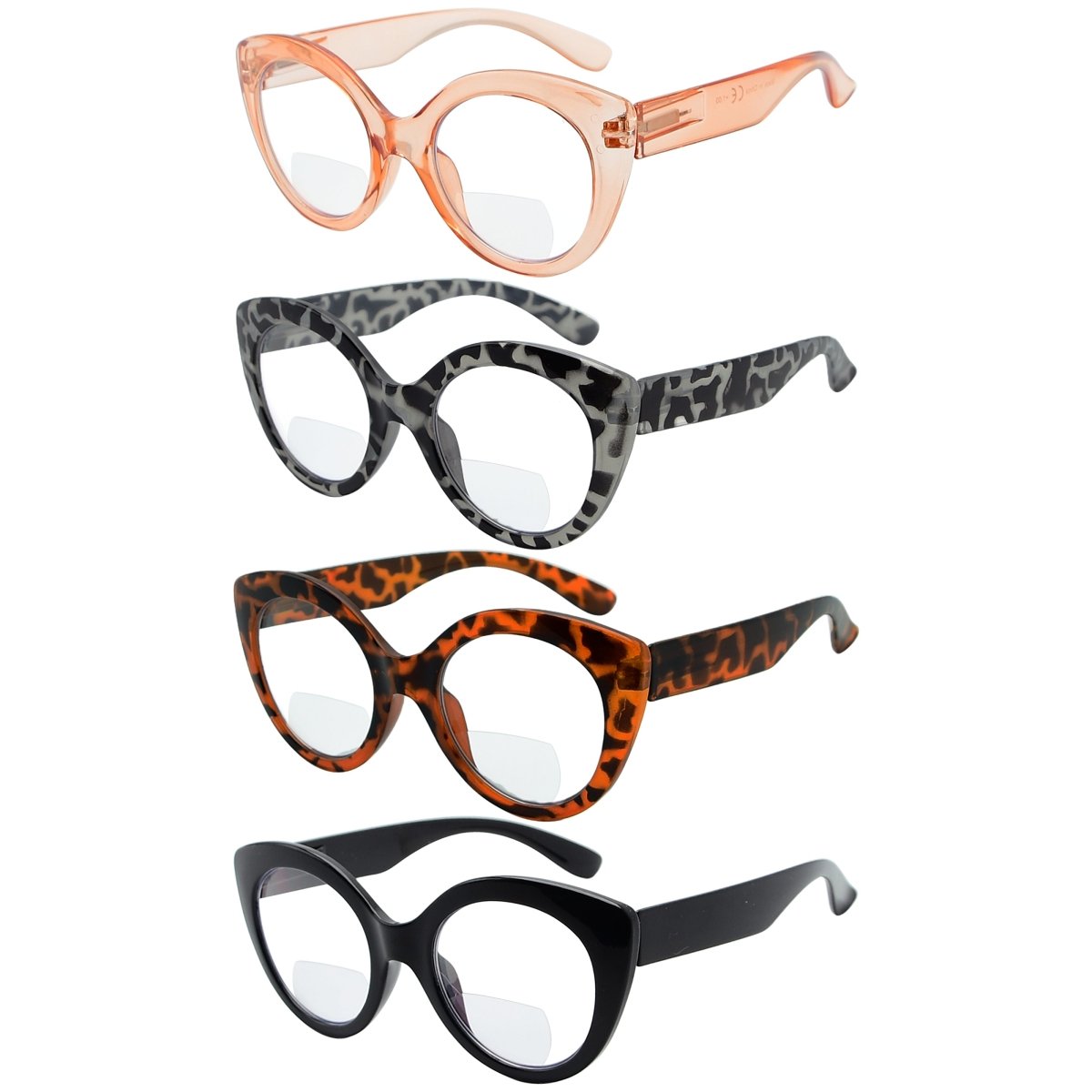 4 Pack Cat-eye Bifocal Reading Glasses for Women – eyekeeper.com