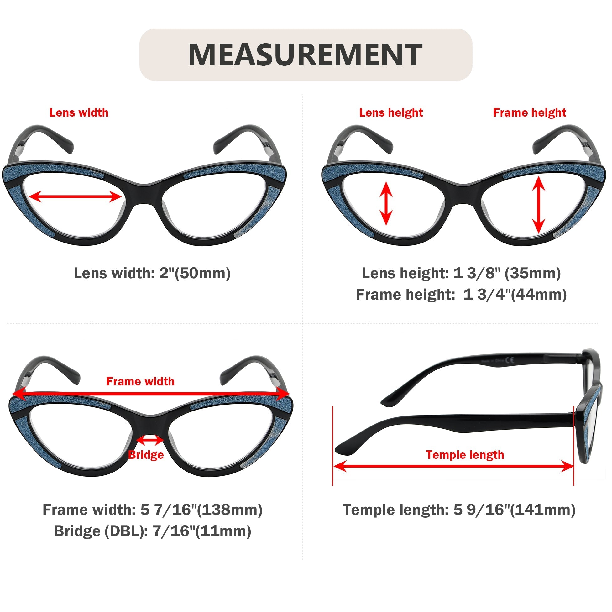 4 Pack Cat-eye Design Chic Reading Glasses for Women – eyekeeper.com