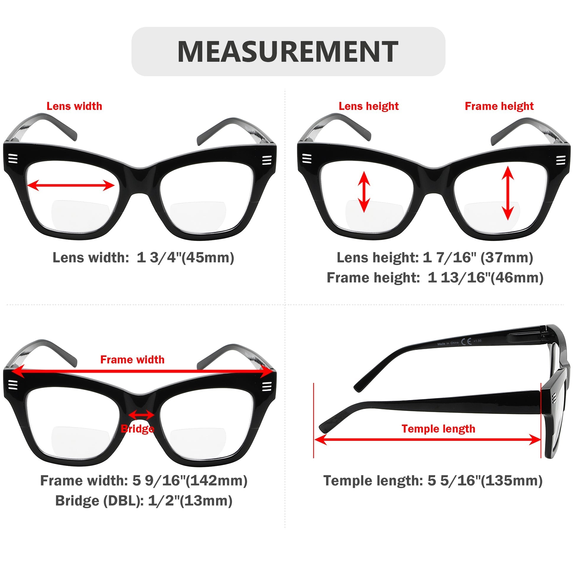 4 Pack Modern Bifocal Reading Glasses Women Men – eyekeeper.com