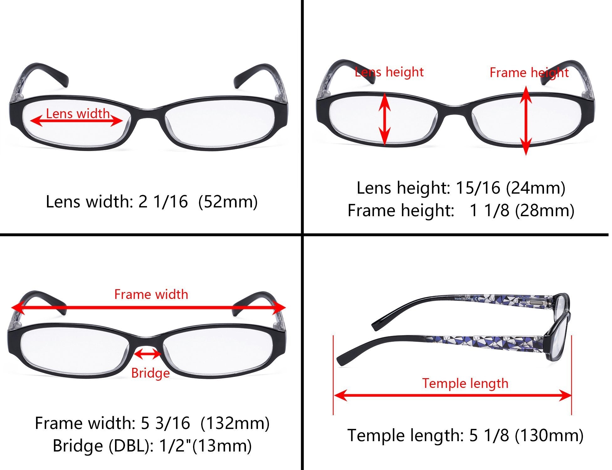 Eyeglass Frame Sizes Explained