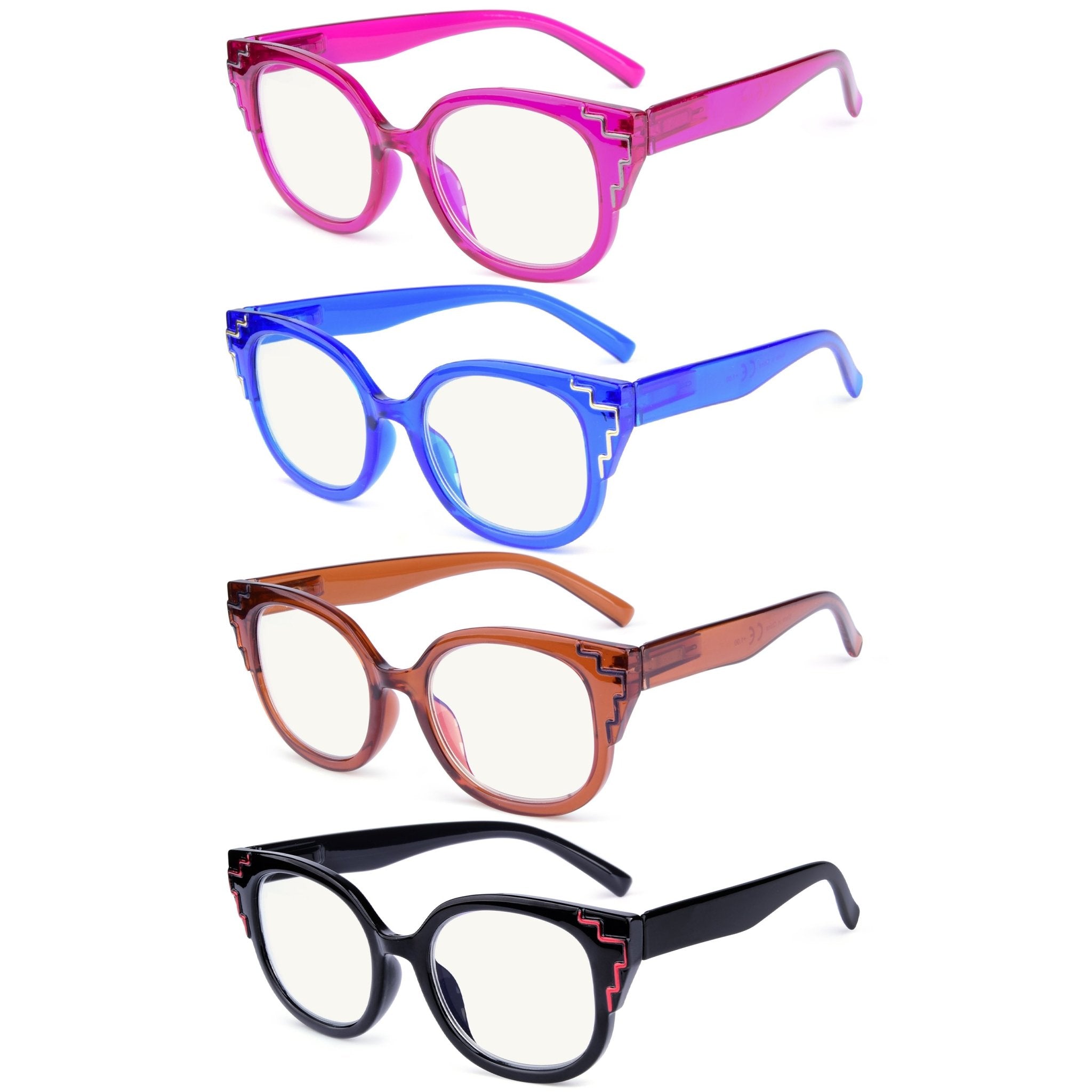 Lot de 4 lunettes de lecture multifocus progressives femme M2119