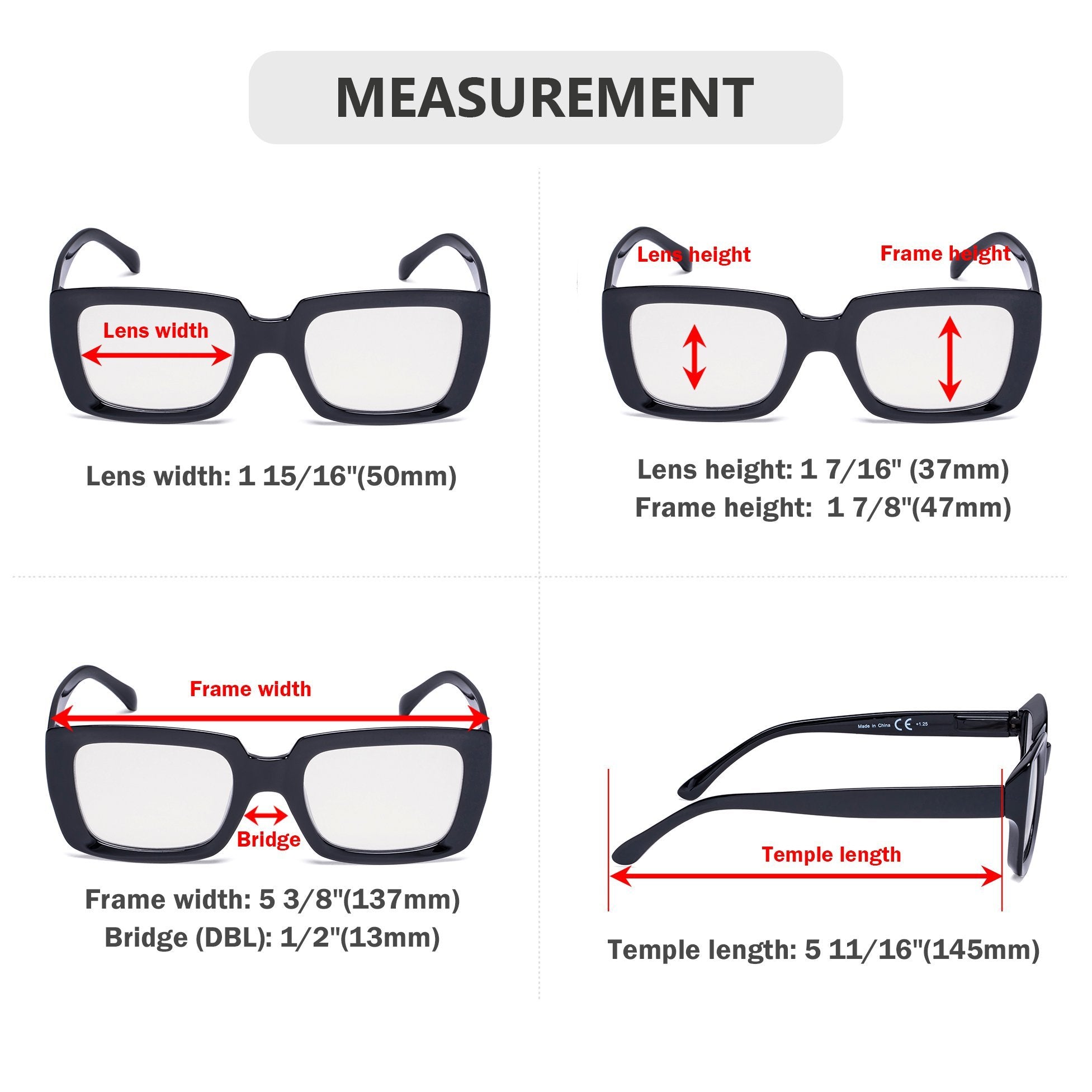 Reading Glasses Progressive Multifocus Minimalist 4 Pack Women Men eyekeeper