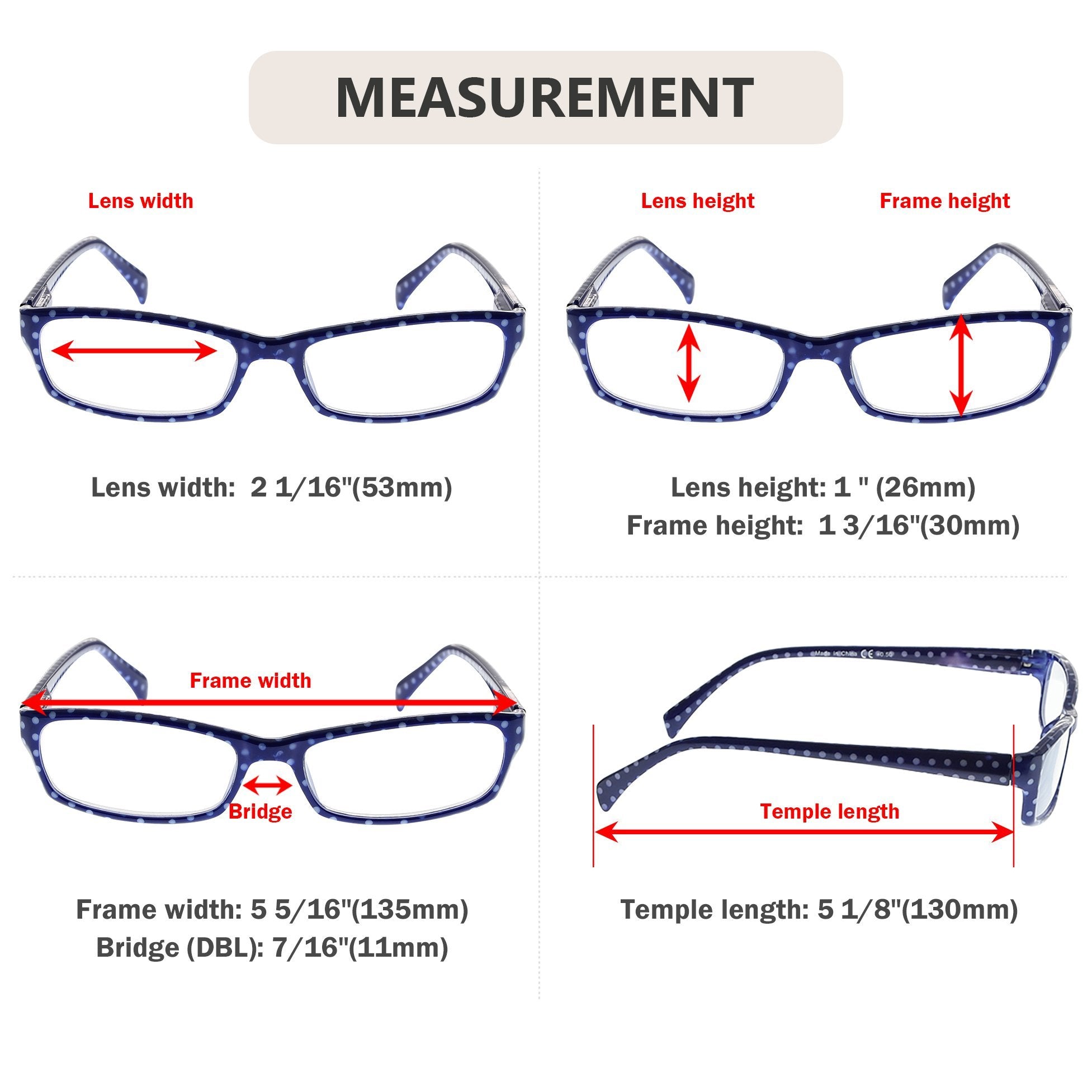 Polka dot sales reading glasses